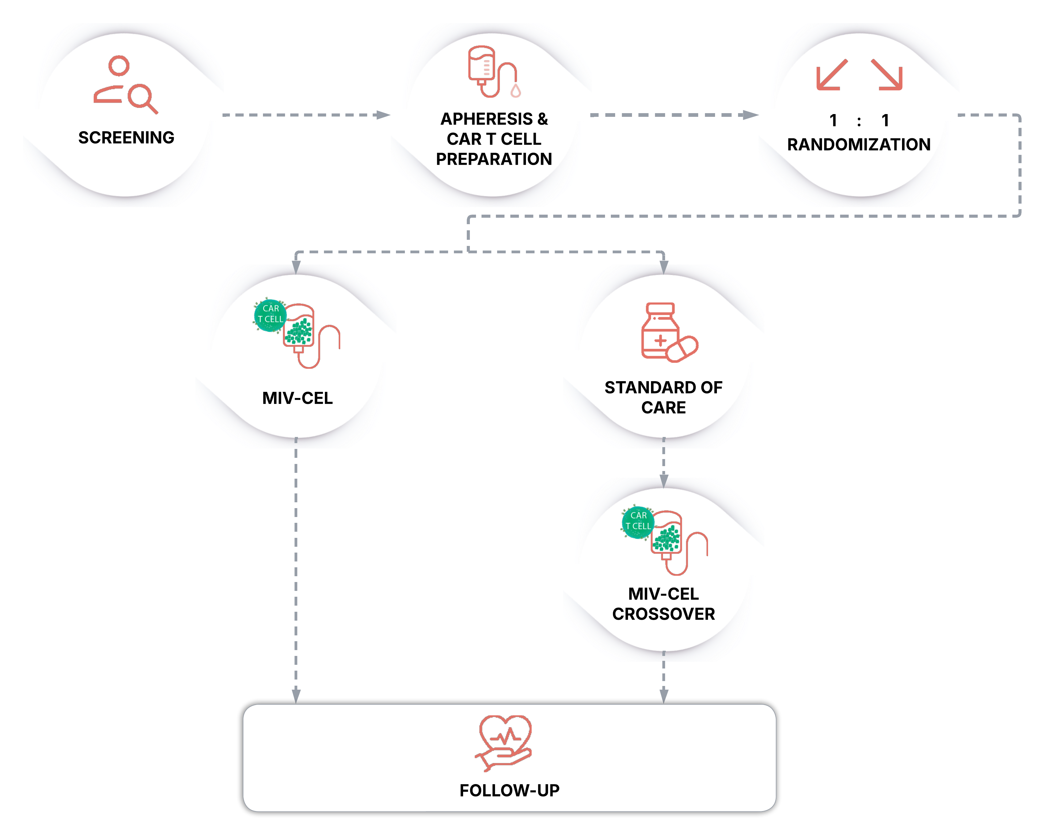 MG clinical trial steps