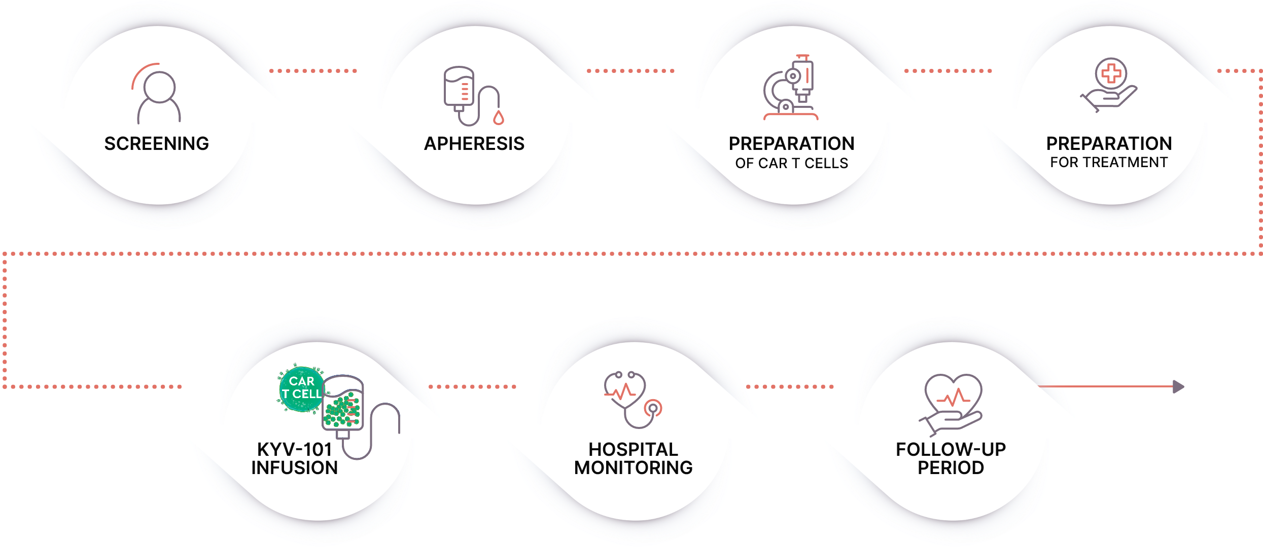 Diagram illustrating 7-step trial proeess